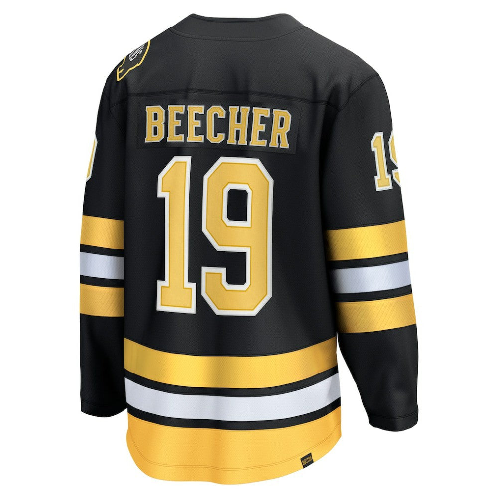 NHL Black John Beecher Boston Bruins Fanatics Home Breakaway Player Jersey