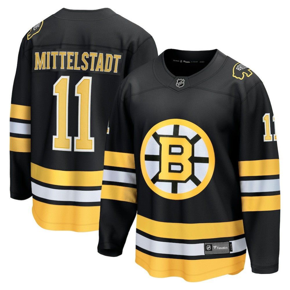 NHL Black Casey Mittelstadt Boston Bruins Fanatics Home Breakaway Player Jersey