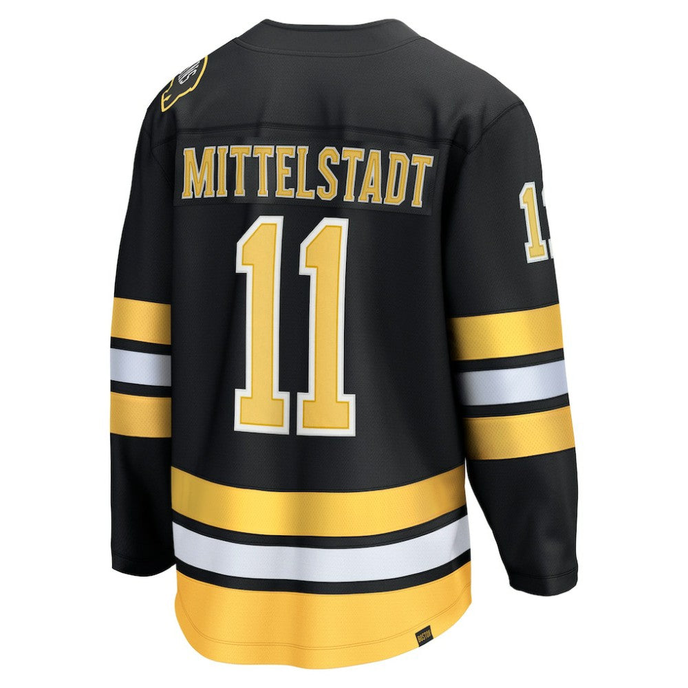 NHL Black Casey Mittelstadt Boston Bruins Fanatics Home Breakaway Player Jersey