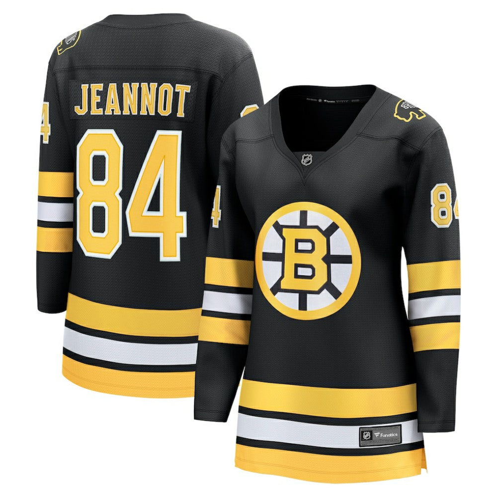 NHL Black Tanner Jeannot Boston Bruins Fanatics Women's Home Breakaway Player Jersey
