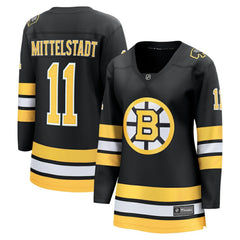 NHL Black Casey Mittelstadt Boston Bruins Fanatics Women's Home Breakaway Player Jersey