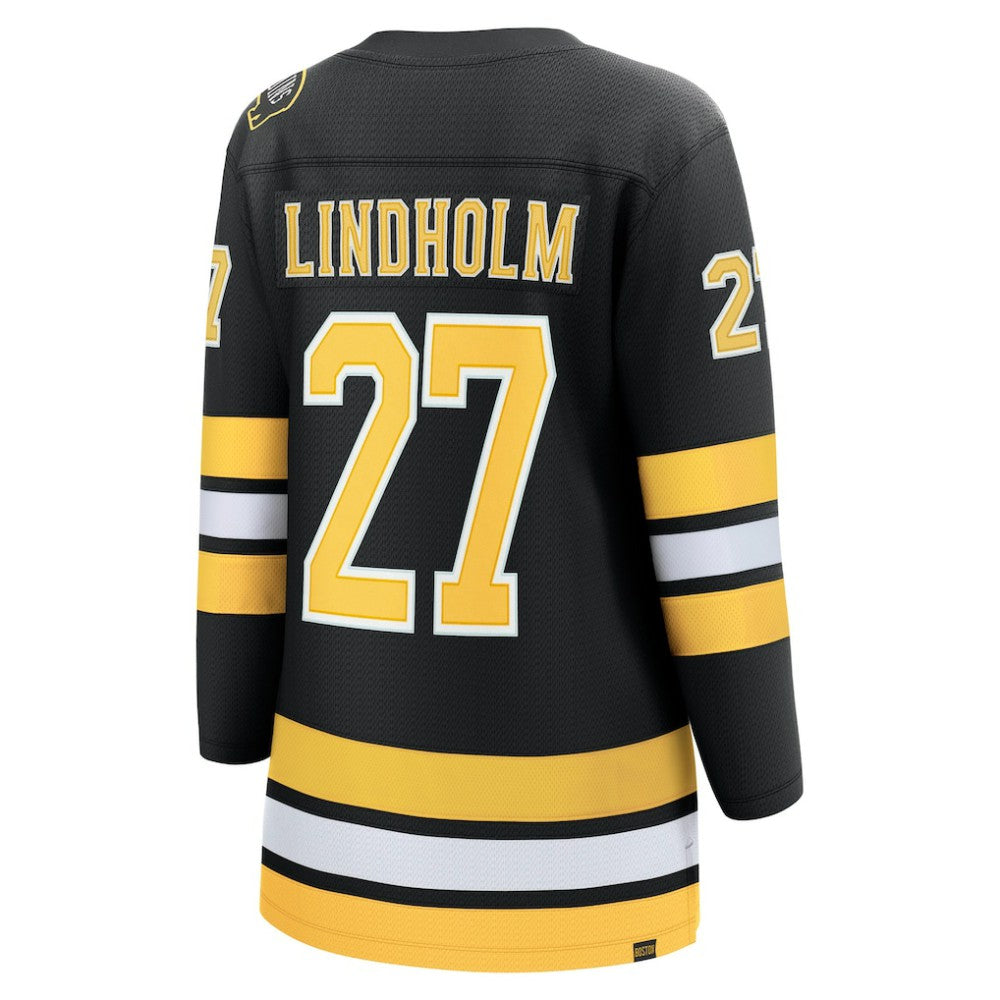 NHL Black Hampus Lindholm Boston Bruins Fanatics Women's Home Breakaway Player Jersey