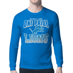 Starter Comic Style Slogan Long Sleeve T-Shirt - Detroit Lions