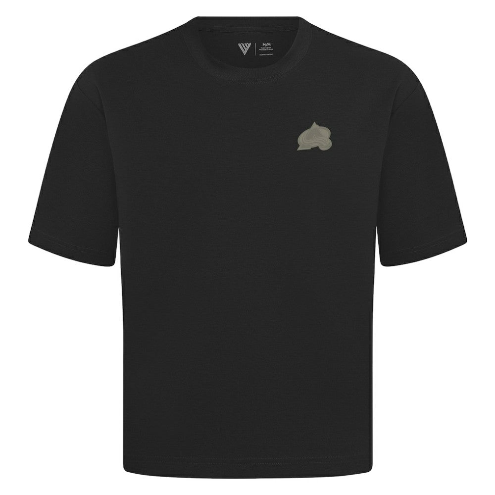 NHL Black Colorado Avalanche Levelwear Copper Oversized Luxe Signature Knit T-Shirt