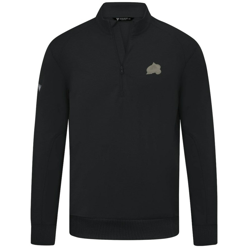 NHL Black Colorado Avalanche Levelwear Copper Upright Quarter-Zip Pullover