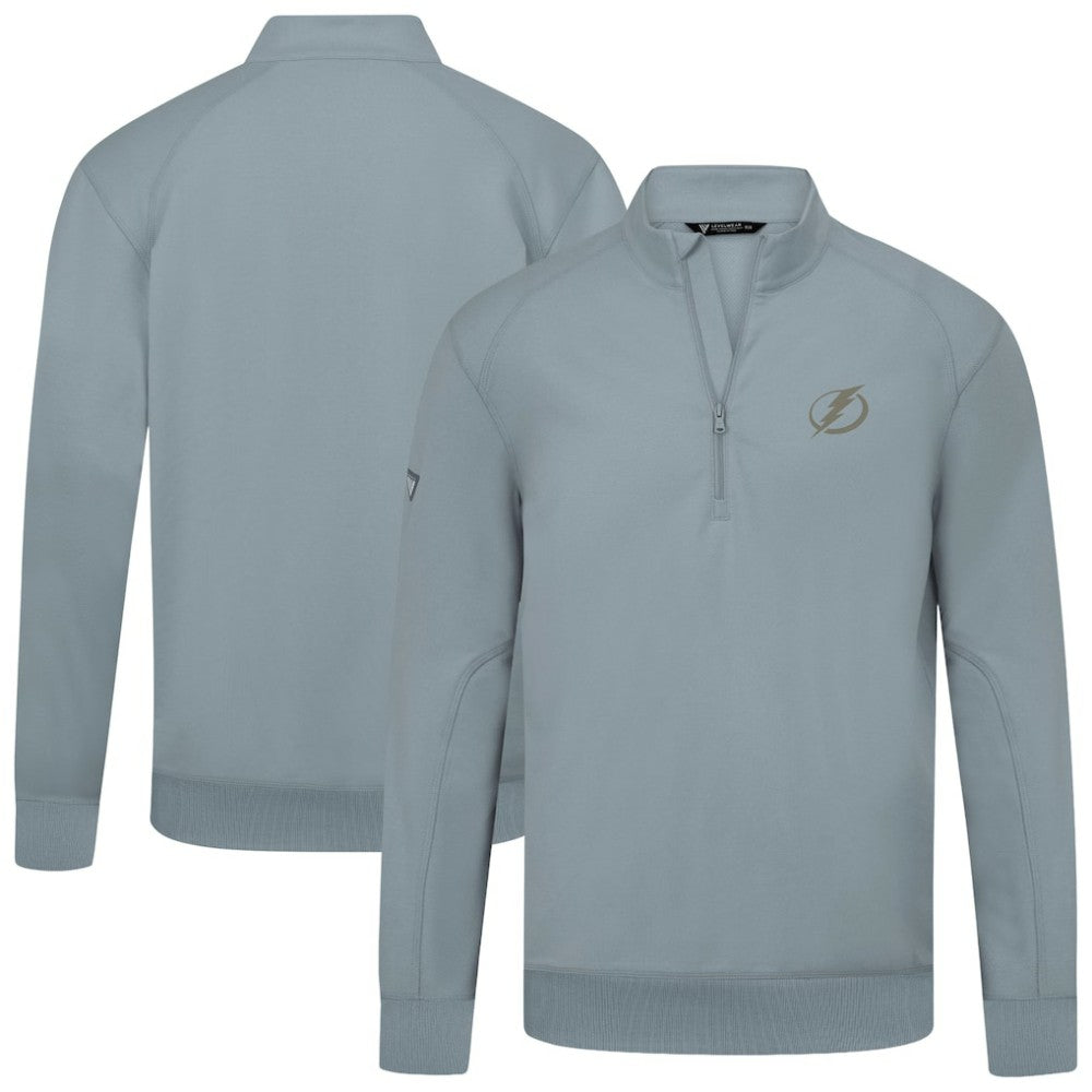 NHL Gray Tampa Bay Lightning Levelwear Copper Upright Quarter-Zip Pullover