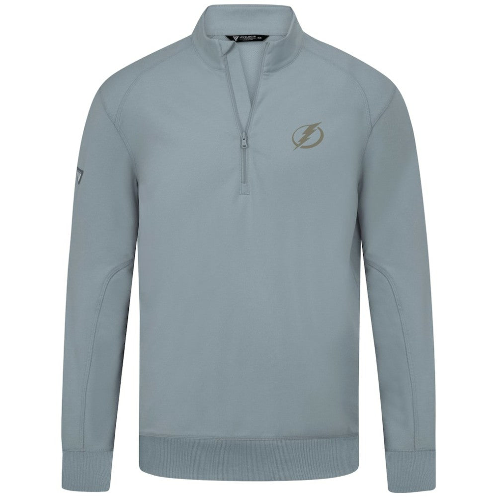 NHL Gray Tampa Bay Lightning Levelwear Copper Upright Quarter-Zip Pullover