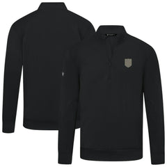 NHL Black Vegas Golden Knights Levelwear Copper Upright Quarter-Zip Pullover