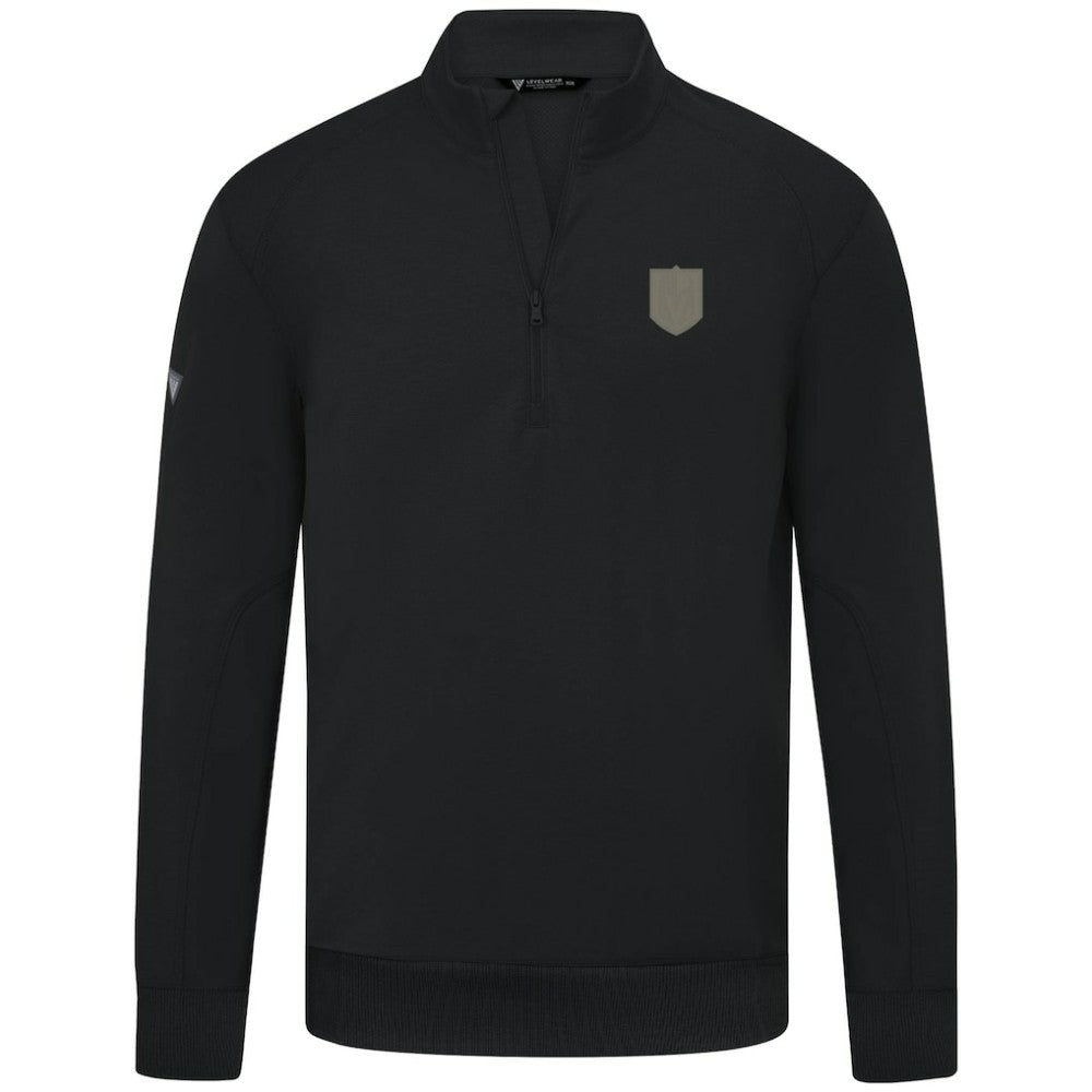 NHL Black Vegas Golden Knights Levelwear Copper Upright Quarter-Zip Pullover