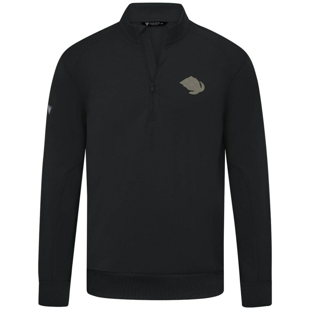 NHL Black Utah Mammoth Levelwear Copper Upright Quarter-Zip Pullover