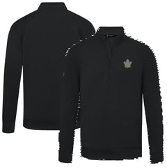 NHL Black Toronto Maple Leafs Levelwear Copper Upright Quarter-Zip Pullover