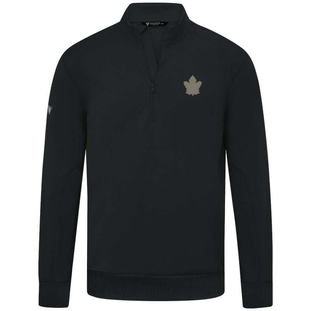 NHL Black Toronto Maple Leafs Levelwear Copper Upright Quarter-Zip Pullover