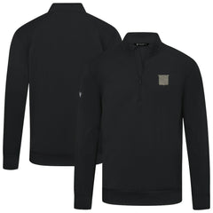 NHL Black New York Rangers Levelwear Copper Upright Quarter-Zip Pullover
