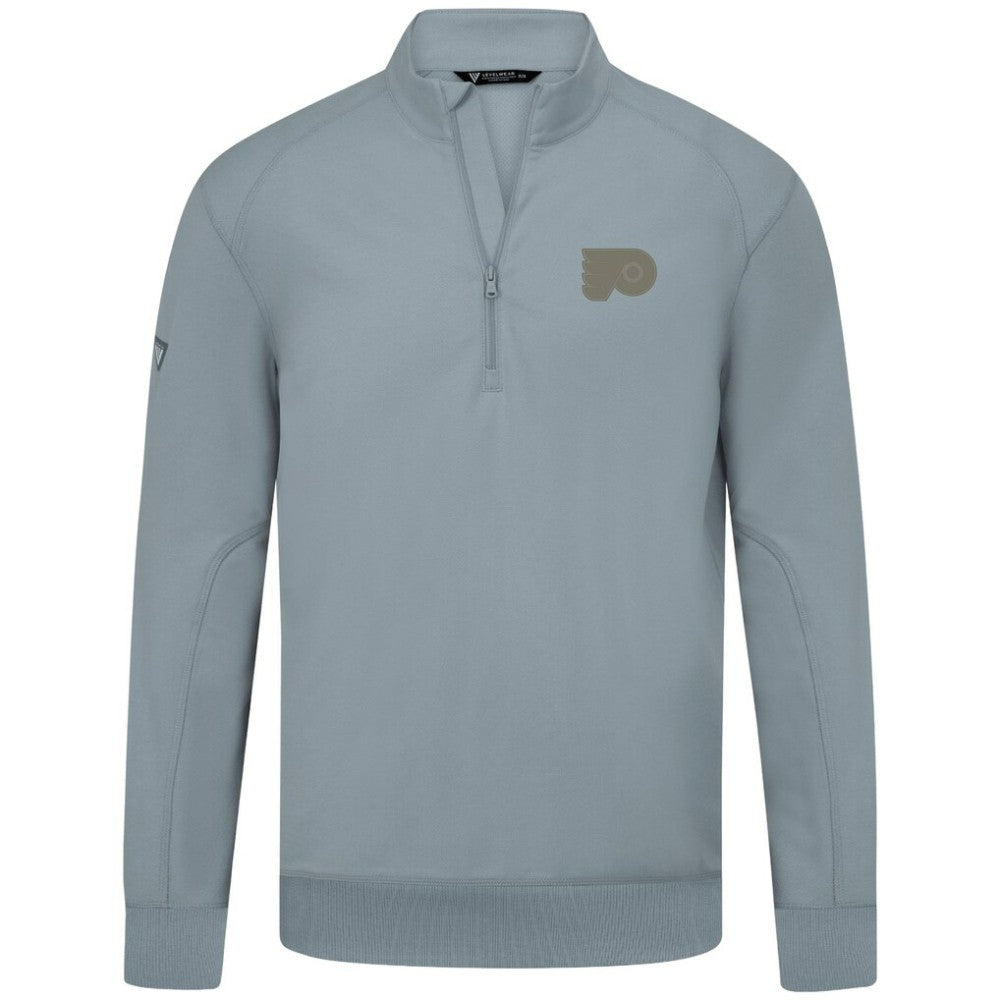 NHL Gray Philadelphia Flyers Levelwear Copper Upright Quarter-Zip Pullover