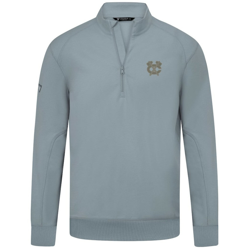 NHL Gray Chicago Blackhawks Levelwear Copper Upright Quarter-Zip Pullover