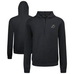 NHL Black Tampa Bay Lightning Levelwear Technic Quarter-Zip Pullover Hoodie