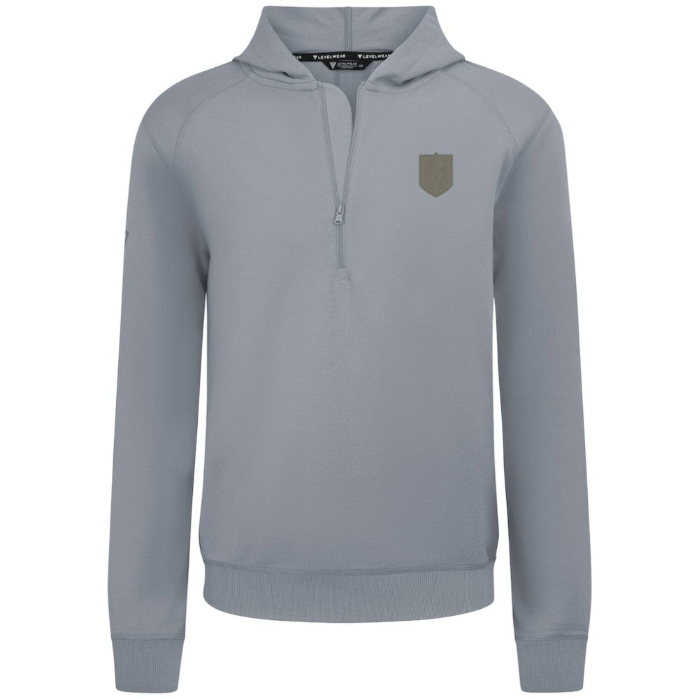 NHL Gray Vegas Golden Knights Levelwear Technic Quarter-Zip Pullover Hoodie
