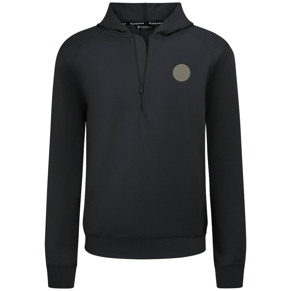 NHL Black Edmonton Oilers Levelwear Technic Quarter-Zip Pullover Hoodie