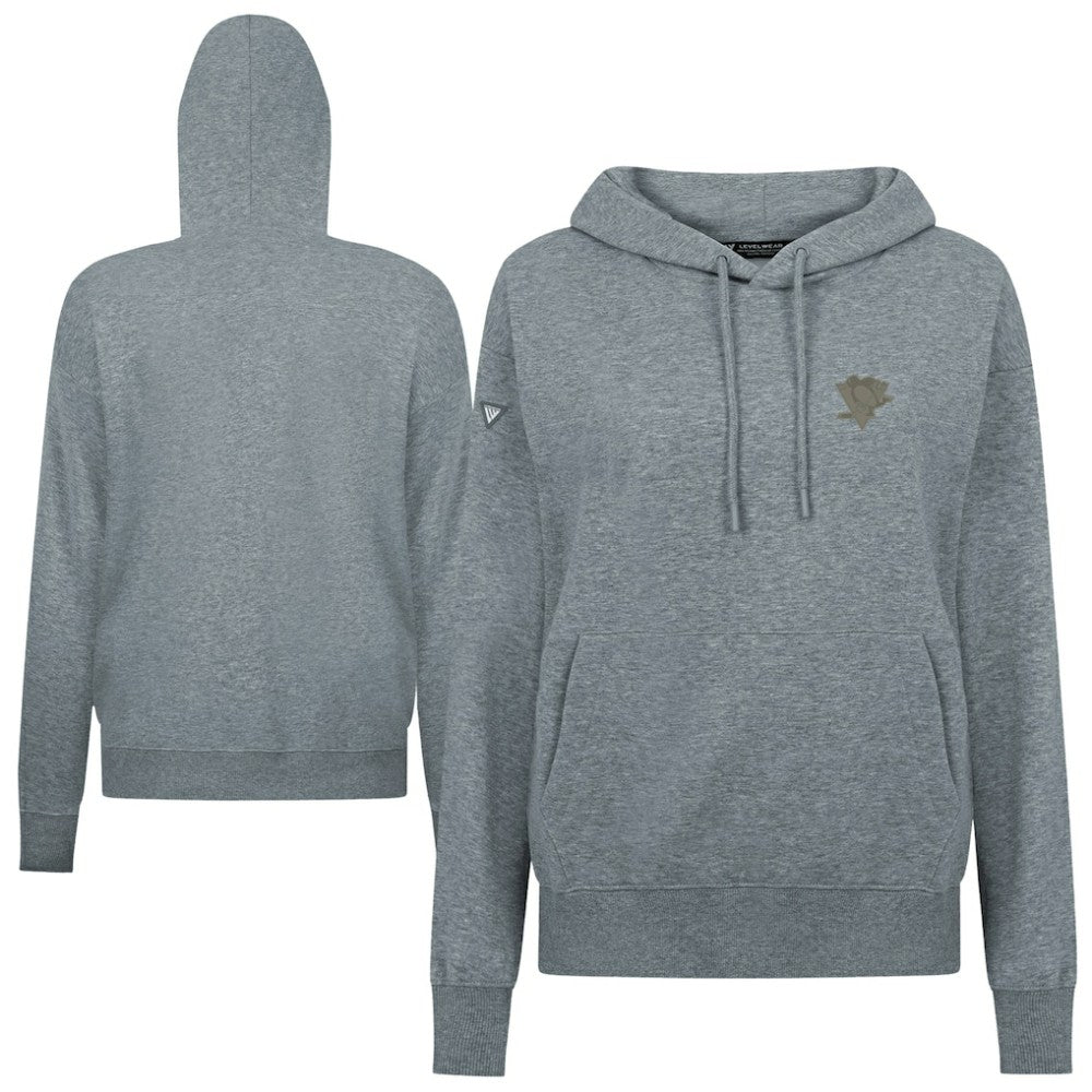 NHL Gray Pittsburgh Penguins Levelwear Women's Adorn Copper Hoodie