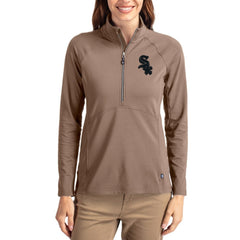MLB Chicago White Sox Cutter & Buck Women's Adapt Eco Knit Stretch Half-Zip Pullover