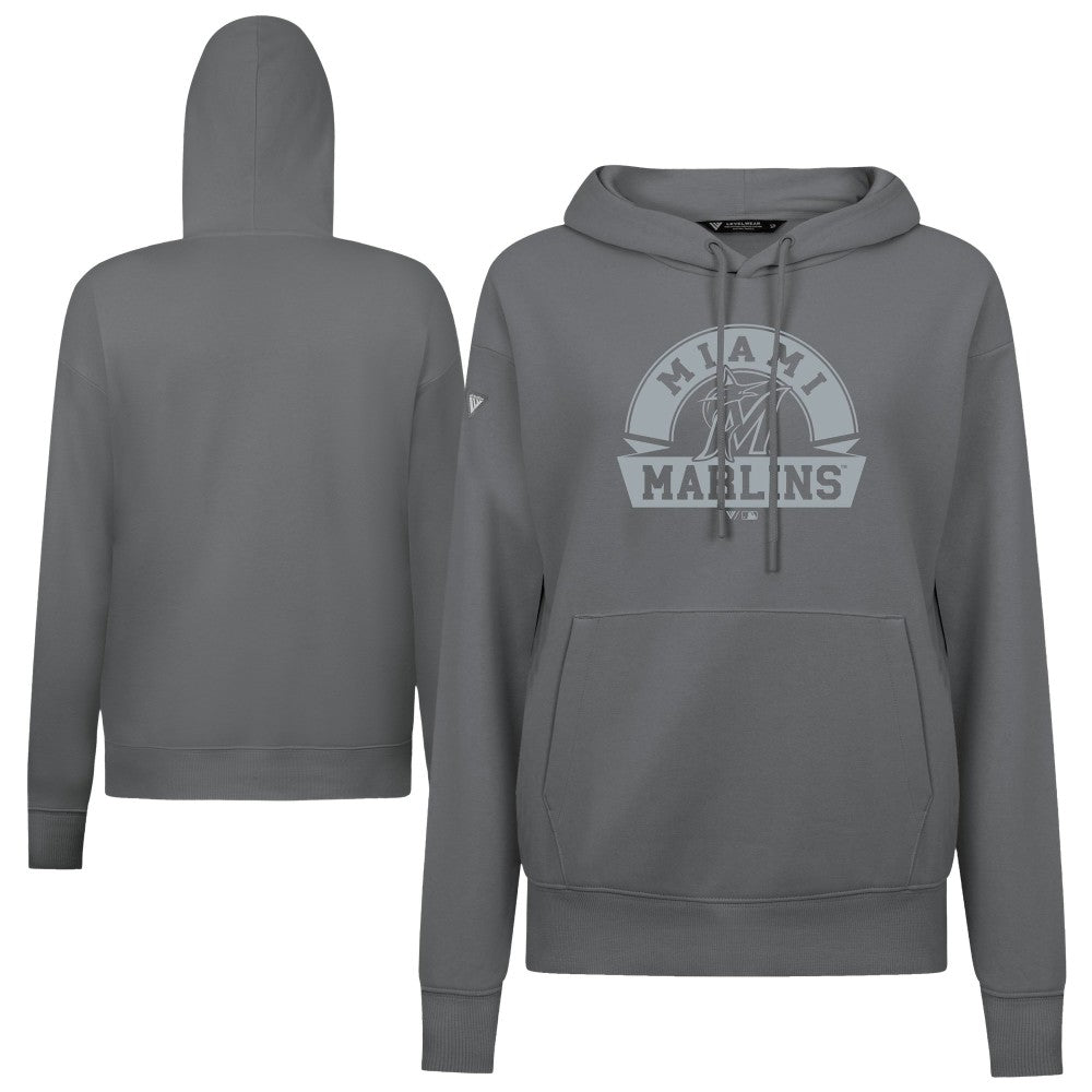 MLB Miami Marlins Levelwear Women's Adorn Banner Arch Hoodie