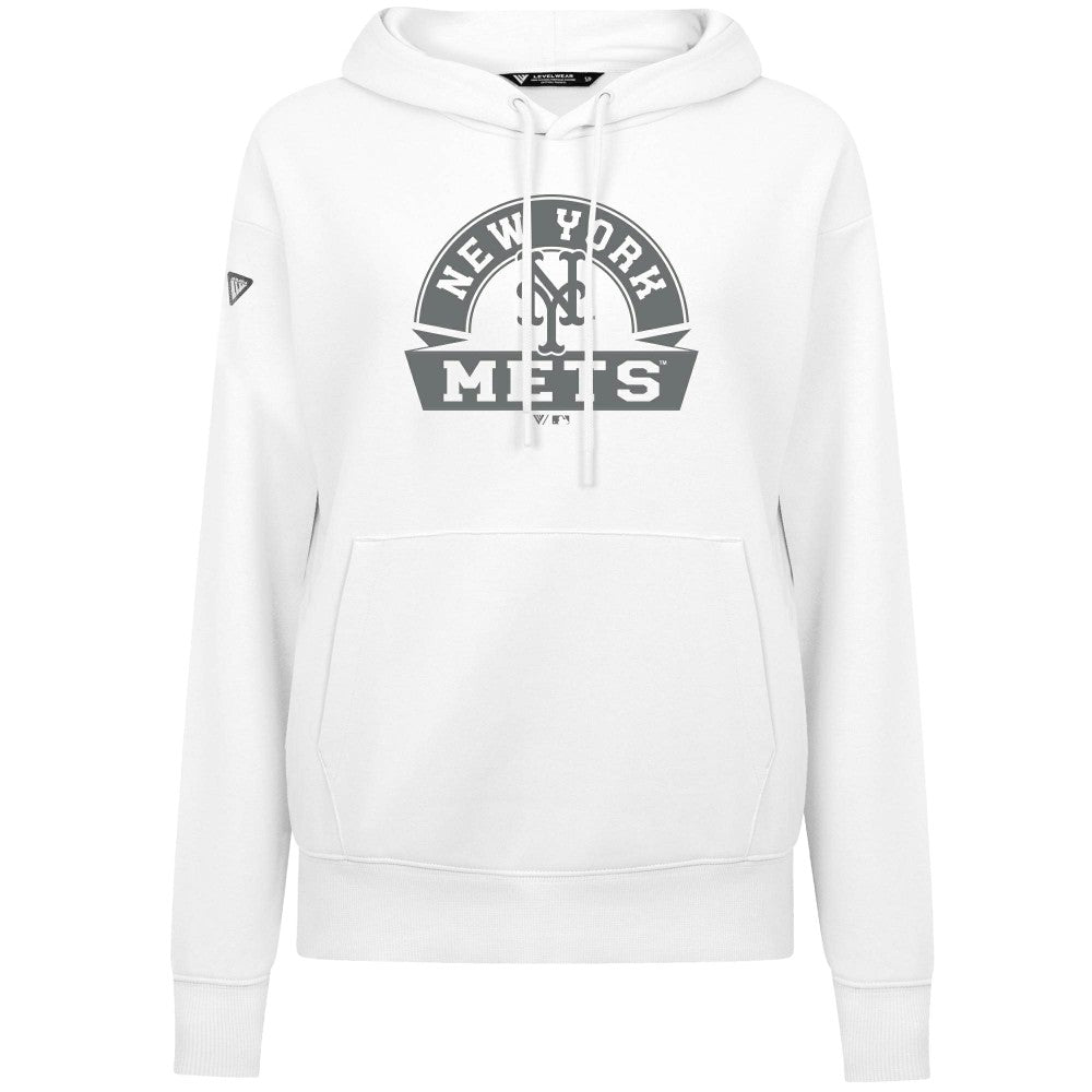 MLB New York Mets Levelwear Women's Adorn Banner Arch Hoodie