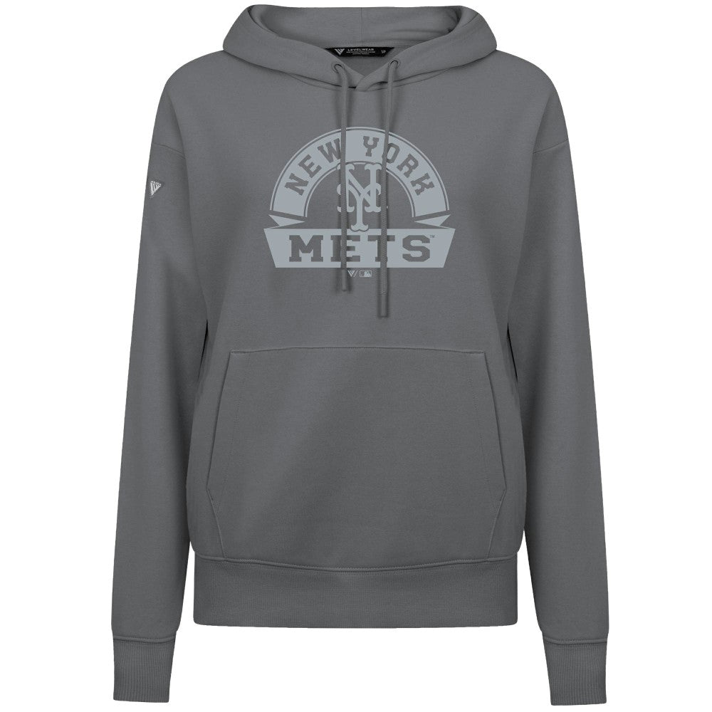 MLB New York Mets Levelwear Women's Adorn Banner Arch Hoodie