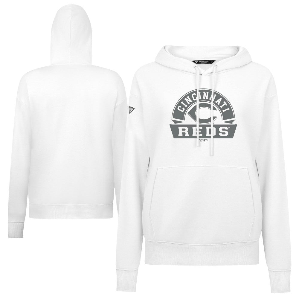 MLB Cincinnati Reds Levelwear Women's Adorn Banner Arch Hoodie