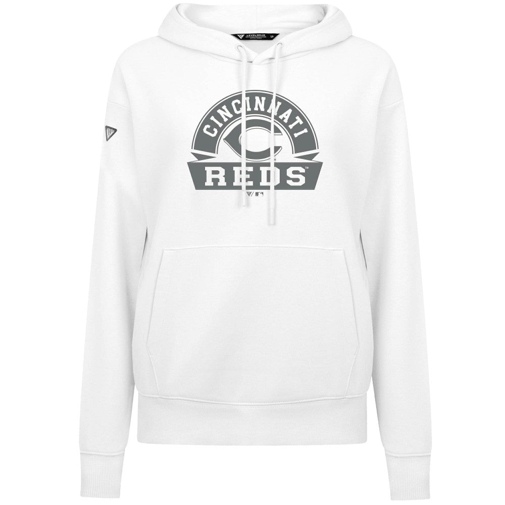 MLB Cincinnati Reds Levelwear Women's Adorn Banner Arch Hoodie