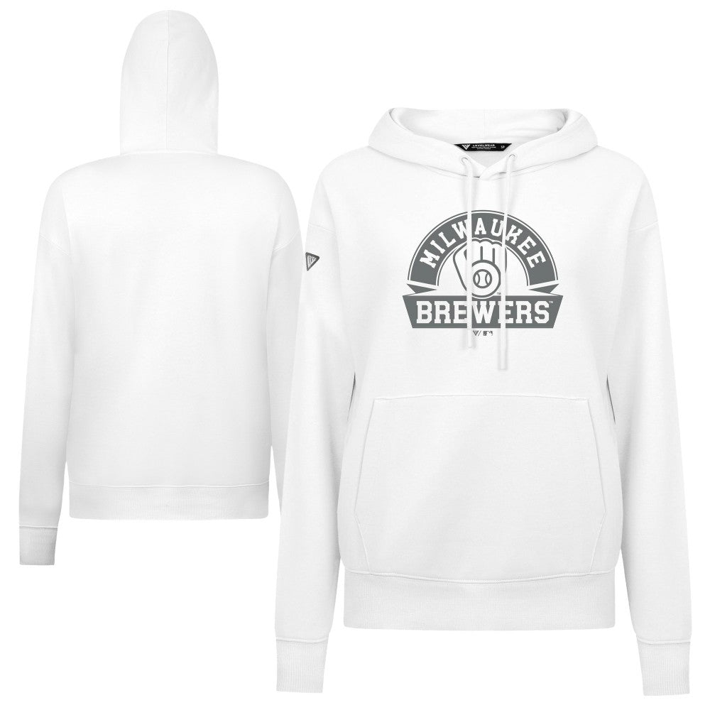 MLB Milwaukee Brewers Levelwear Women's Adorn Banner Arch Hoodie