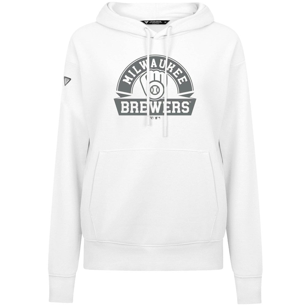 MLB Milwaukee Brewers Levelwear Women's Adorn Banner Arch Hoodie