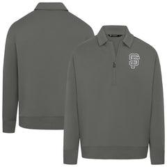 MLB San Francisco Giants Levelwear Women's Canmore Chenille Logo Quarter-Zip Top