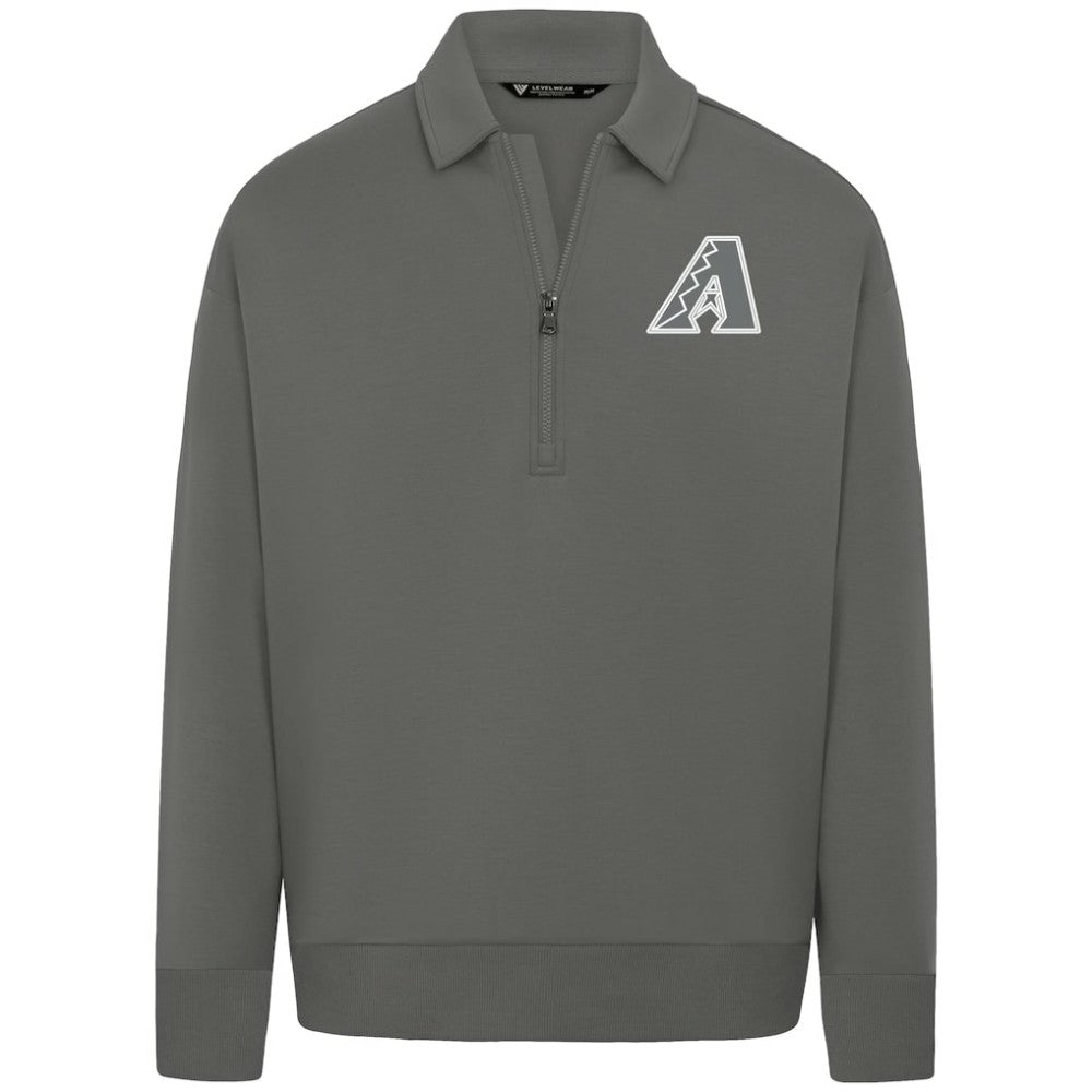 MLB Arizona Diamondbacks Levelwear Women's Canmore Chenille Logo Quarter-Zip Top