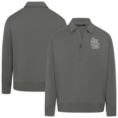 MLB St. Louis Cardinals Levelwear Women's Canmore Chenille Logo Quarter-Zip Top