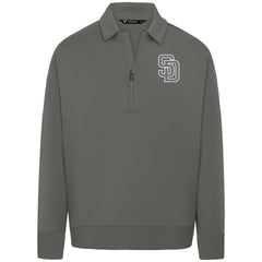 MLB San Diego Padres Levelwear Women's Canmore Chenille Logo Quarter-Zip Top