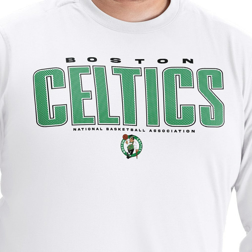 NBA Boston Celtics G-III Sports by Carl Banks Adaptive Printed Mesh Effect Long Sleeve T-Shirt