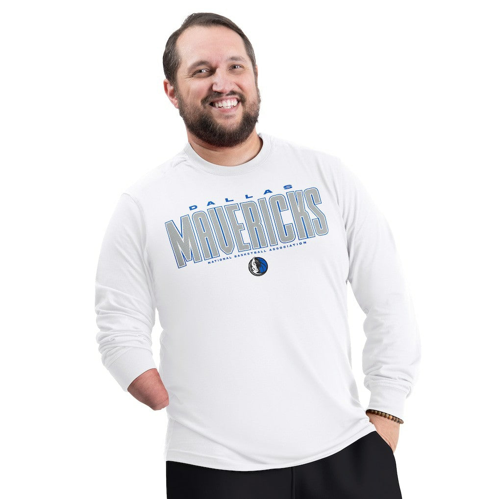 NBA Dallas Mavericks G-III Sports by Carl Banks Adaptive Printed Mesh Effect Long Sleeve T-Shirt sale