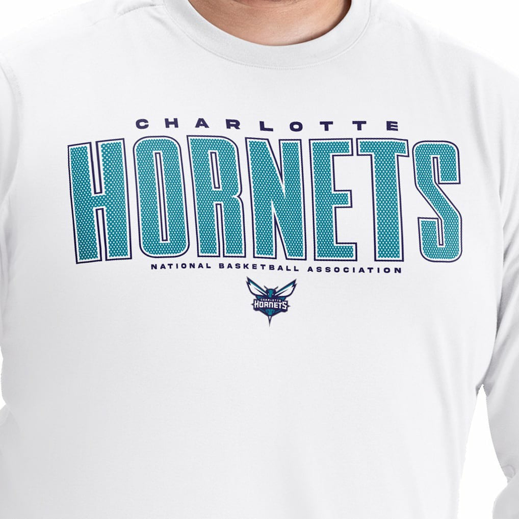 NBA Charlotte Hornets G-III Sports by Carl Banks Adaptive Printed Mesh Effect Long Sleeve T-Shirt