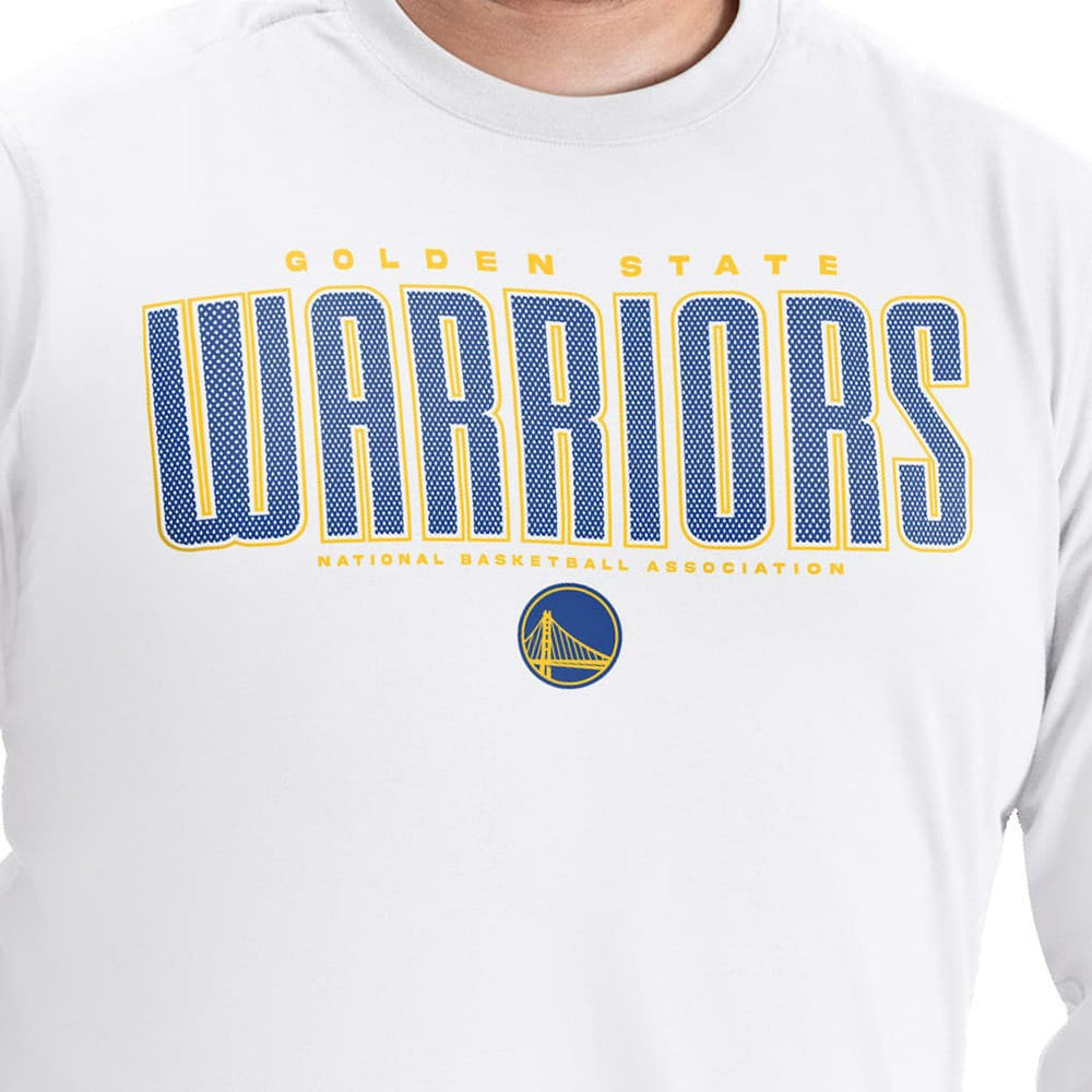 NBA Golden State Warriors G-III Sports by Carl Banks Adaptive Printed Mesh Effect Long Sleeve T-Shirt sale