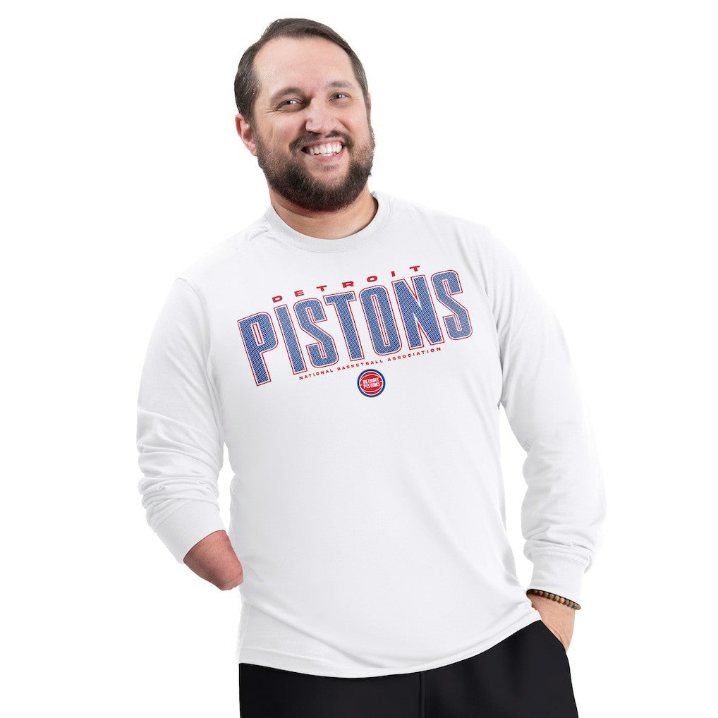 NBA Detroit Pistons G-III Sports by Carl Banks Adaptive Printed Mesh Effect Long Sleeve T-Shirt sale