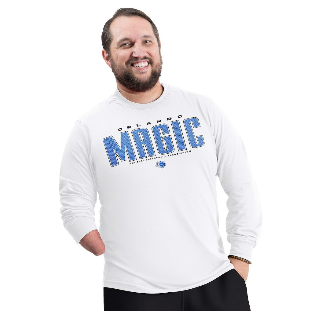 NBA Orlando Magic G-III Sports by Carl Banks Adaptive Printed Mesh Effect Long Sleeve T-Shirt