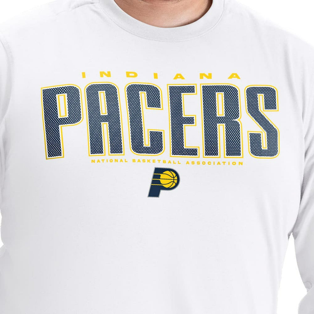 NBA Indiana Pacers G-III Sports by Carl Banks Adaptive Printed Mesh Effect Long Sleeve T-Shirt