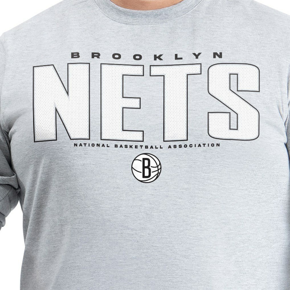 NBA Brooklyn Nets G-III Sports by Carl Banks Adaptive Printed Mesh Effect Long Sleeve T-Shirt