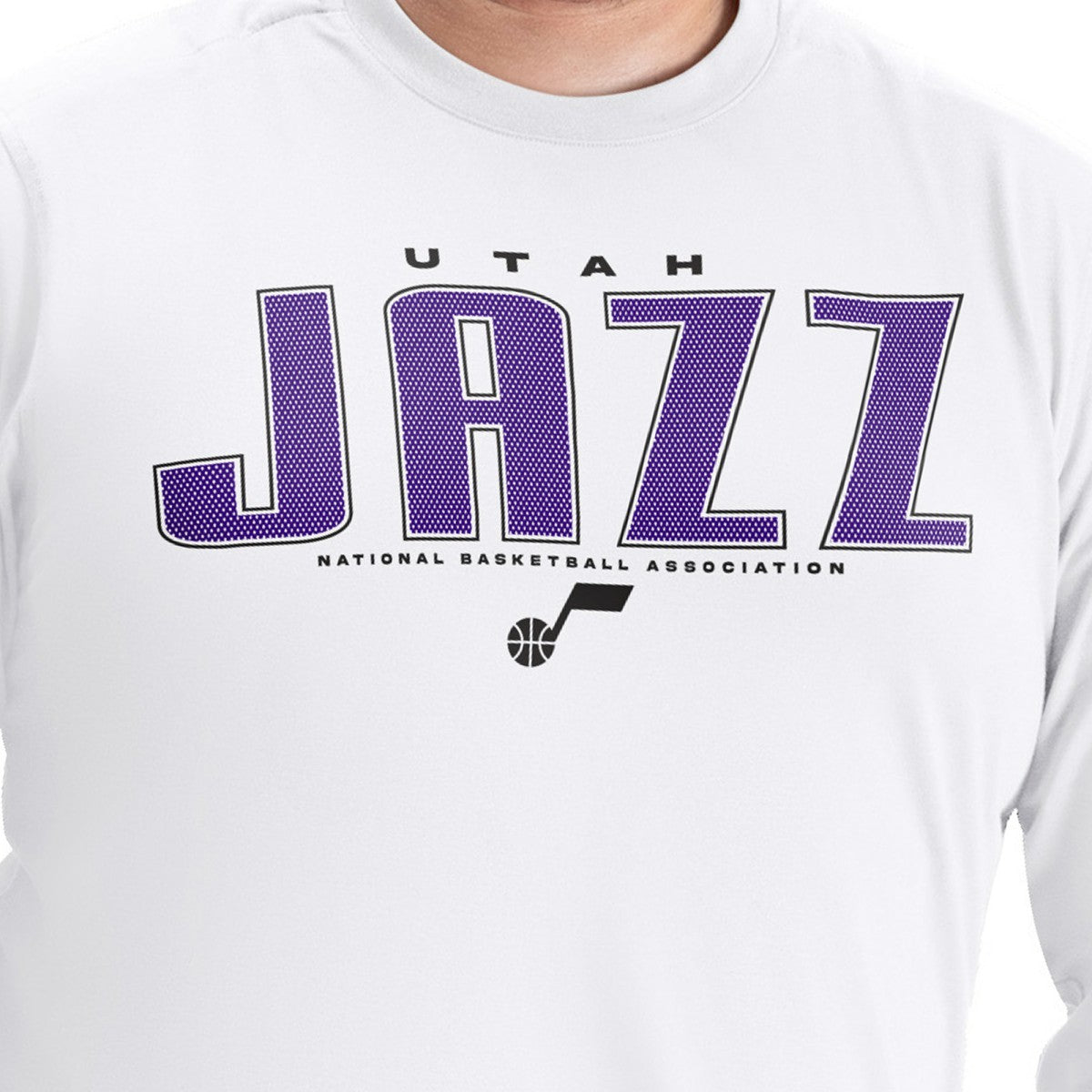 NBA Utah Jazz G-III Sports by Carl Banks Adaptive Printed Mesh Effect Long Sleeve T-Shirt