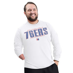 NBA Philadelphia 76ers G-III Sports by Carl Banks Adaptive Printed Mesh Effect Long Sleeve T-Shirt