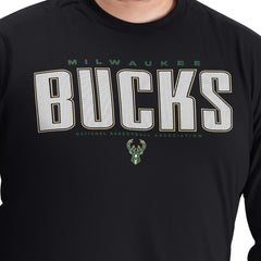 NBA Milwaukee Bucks G-III Sports by Carl Banks Adaptive Printed Mesh Effect Long Sleeve T-Shirt