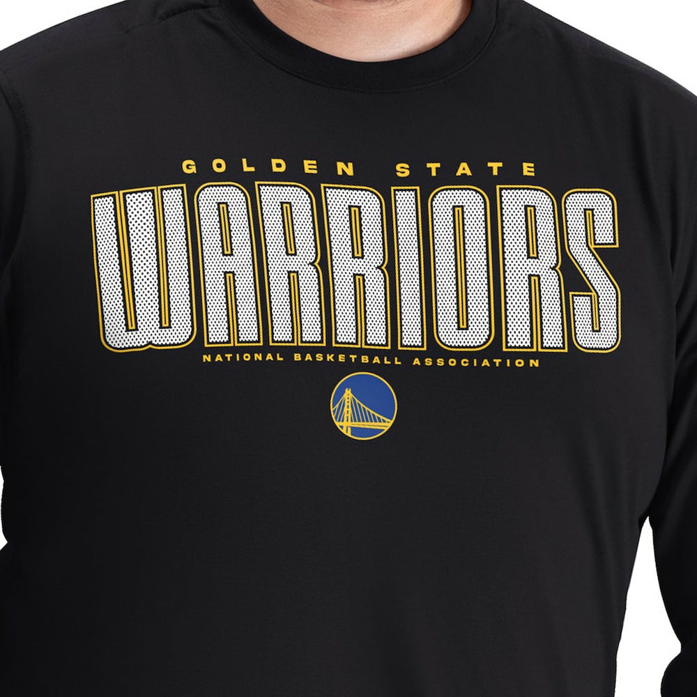 NBA Golden State Warriors G-III Sports by Carl Banks Adaptive Printed Mesh Effect Long Sleeve T-Shirt sale