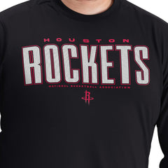 NBA Houston Rockets G-III Sports by Carl Banks Adaptive Printed Mesh Effect Long Sleeve T-Shirt