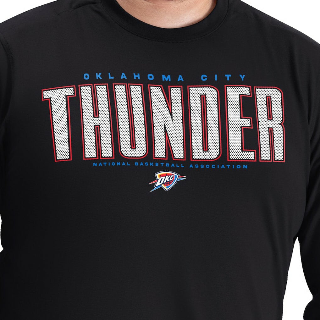 NBA Oklahoma City Thunder G-III Sports by Carl Banks Adaptive Printed Mesh Effect Long Sleeve T-Shirt