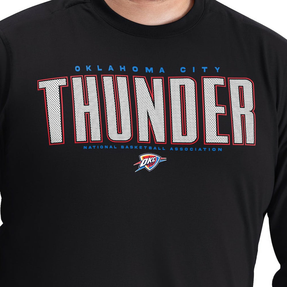 NBA Oklahoma City Thunder G-III Sports by Carl Banks Adaptive Printed Mesh Effect Long Sleeve T-Shirt